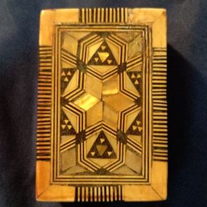 Vintage mosaic velvet lined magic box